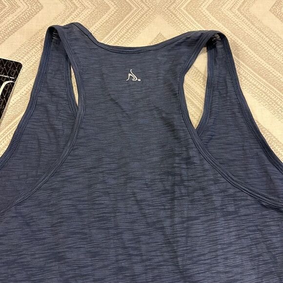 Nancy Rose Performance Racerback Loose Fit Blue/Grey Restorative Tank Top - Picture 6 of 7